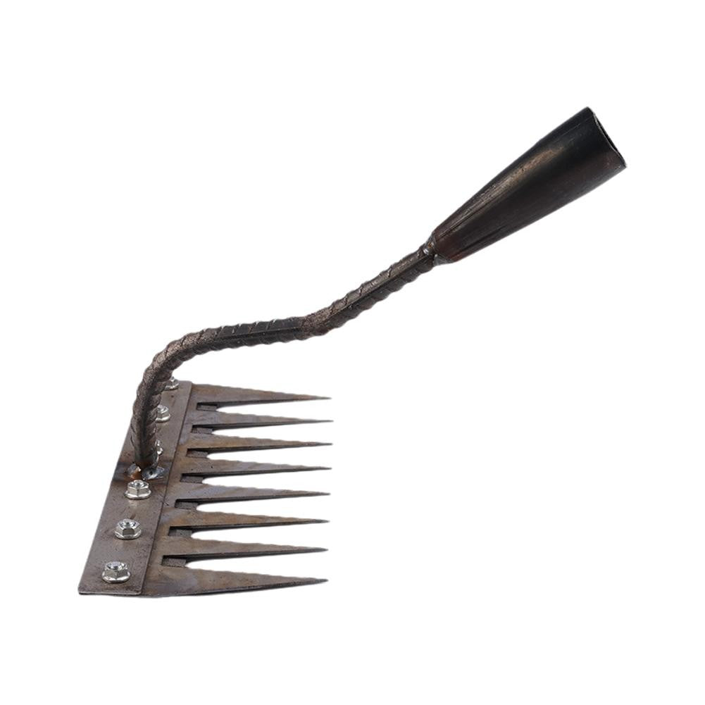 1PCS Teeth Carbon Steel Garden Hand Rake for Farm Garden Weeding Tools Scarifier Agricultural Nail Harrow Metal Harrow