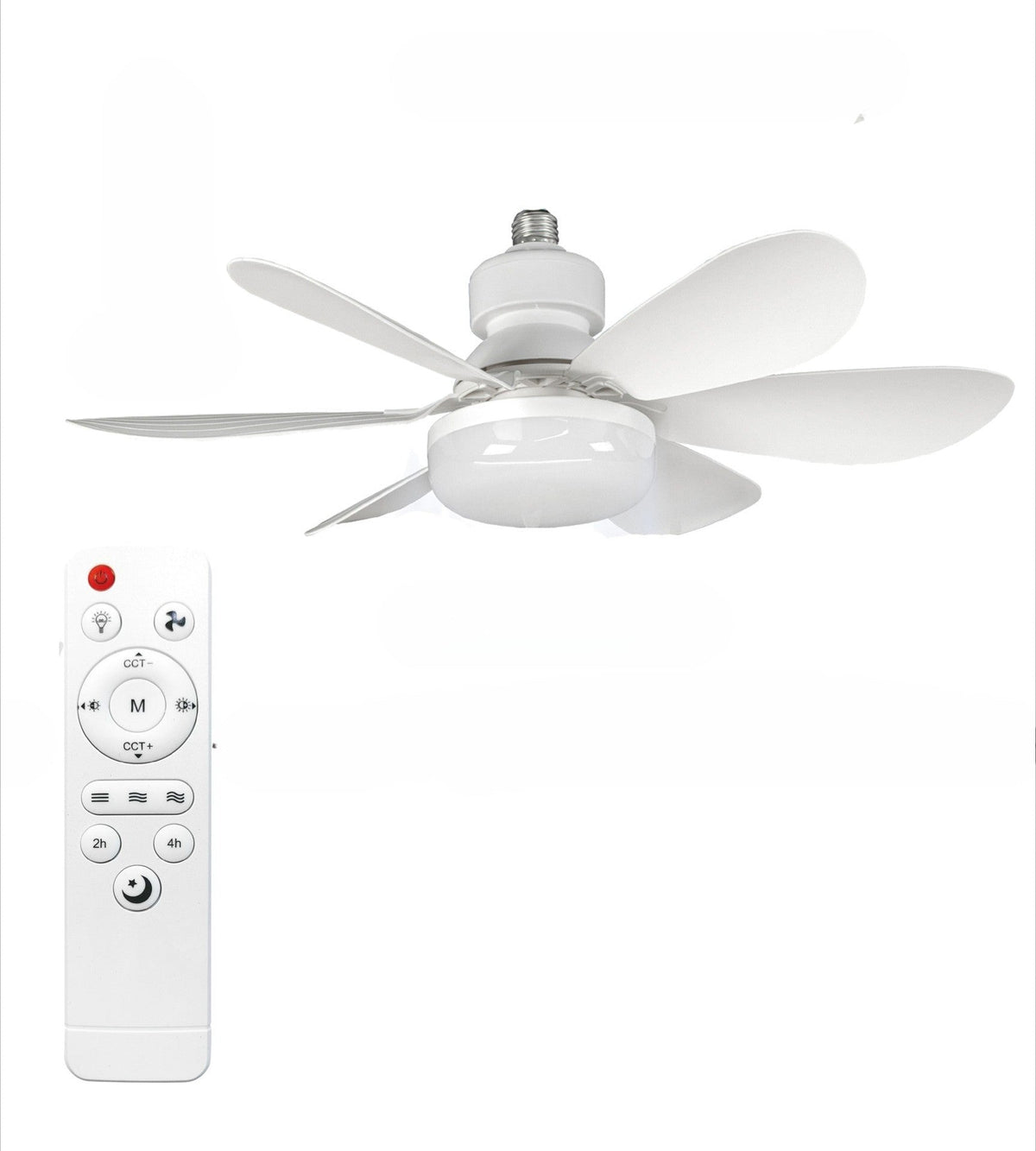 40W Ceiling Fan Lighting Dimmable Light Color Temperature Modern Ceiling Mount Remote Control Smart E27 Led Ceiling Fan Light