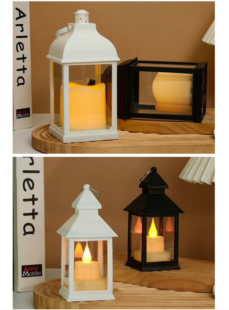 Portable LED Candle Lamps Camping Horse Tent Lanterns Outdoor Garden Desk Holiday Atmosphere Retro Night Light Decorative Lamps