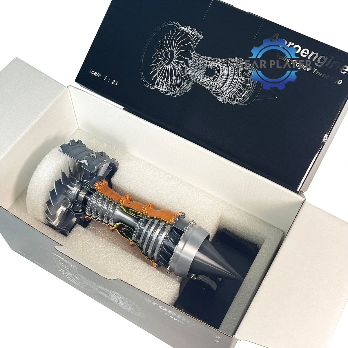 Turbojet Engine Model Kit Adjustable Speed Tail Flame Simulation for DIY Assembly and Science Projects