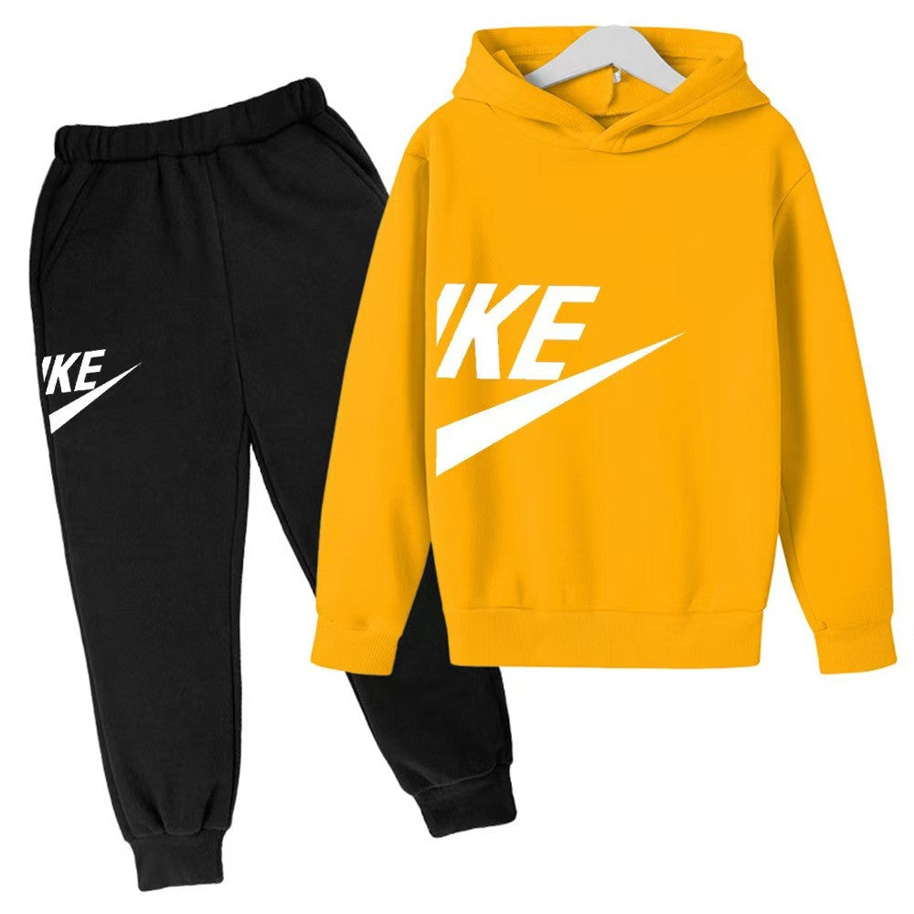 Kids Clothes Boys & Girls Autumn Long Sleeve Hoodies & Pants 2 Pieces Sets Hoodede Tracksuit Children Girl & Boy Contrast Outfit