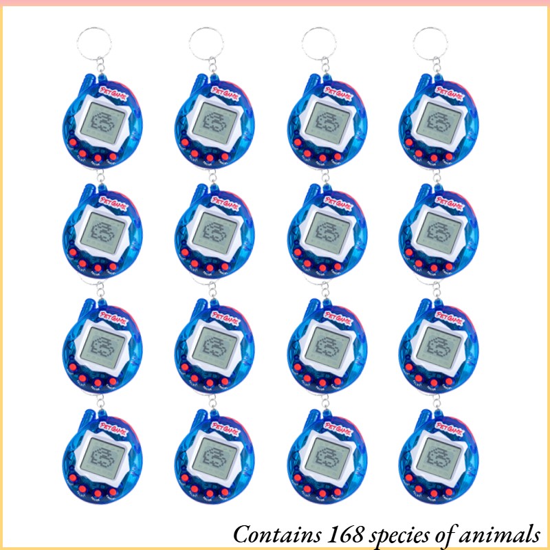 6-48PCS Virtual Pet Keychain Digital Pet Electronic Handheld Game Video Game Party Birthday Nostalgic 90s