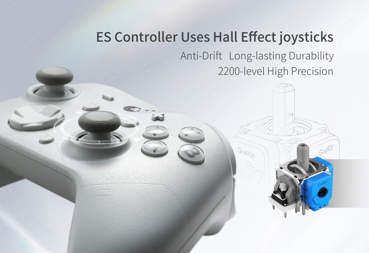 Gulikit ES/ES PRO Wireless Controller For Nintendo switch 2 ,Bluetooth,for Windows, Android ,iOs Game Accessories?BLACK/white