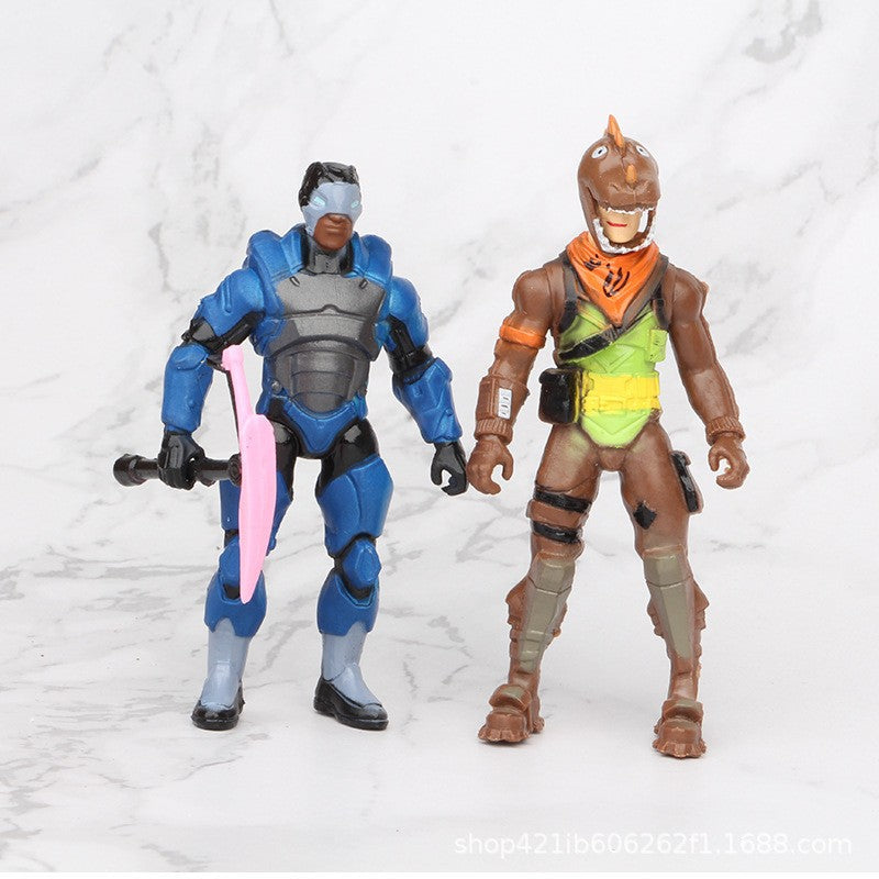 8Pcs/Set Fortnite Pvc Action Figure GK Model Game Fornite Toy Collectible Ornament Doll with Weapon Kids Birthday Xmas Gift
