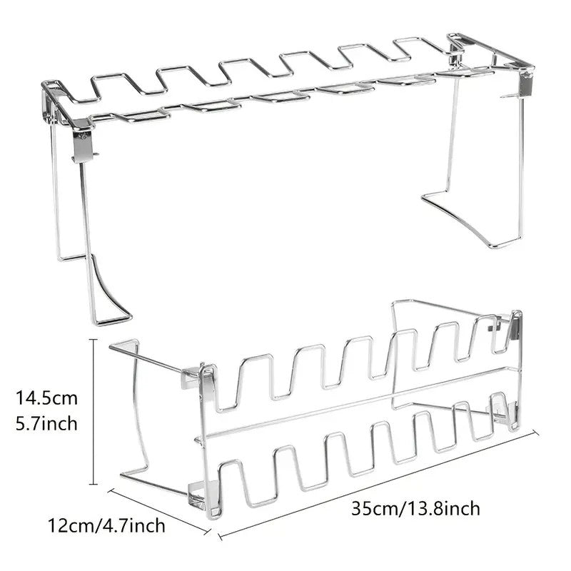 1pc Grill Rack, Stainless Steel Rack Chicken Leg For Oven, Barbecue Tools, Kitchen Supplies