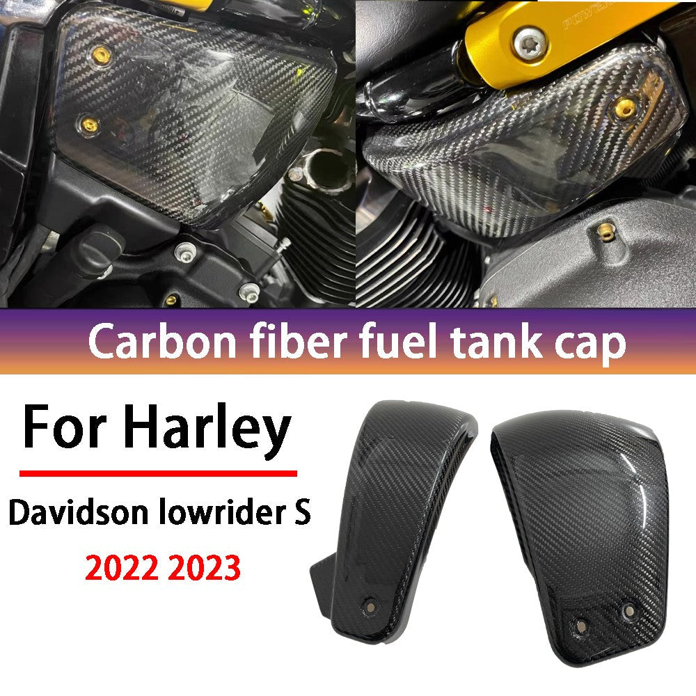 100% 3K Pure Carbon Fiber Motorcycle Tank Cover Fairings Kit For Harley Davidson lowrider S 2022 2023