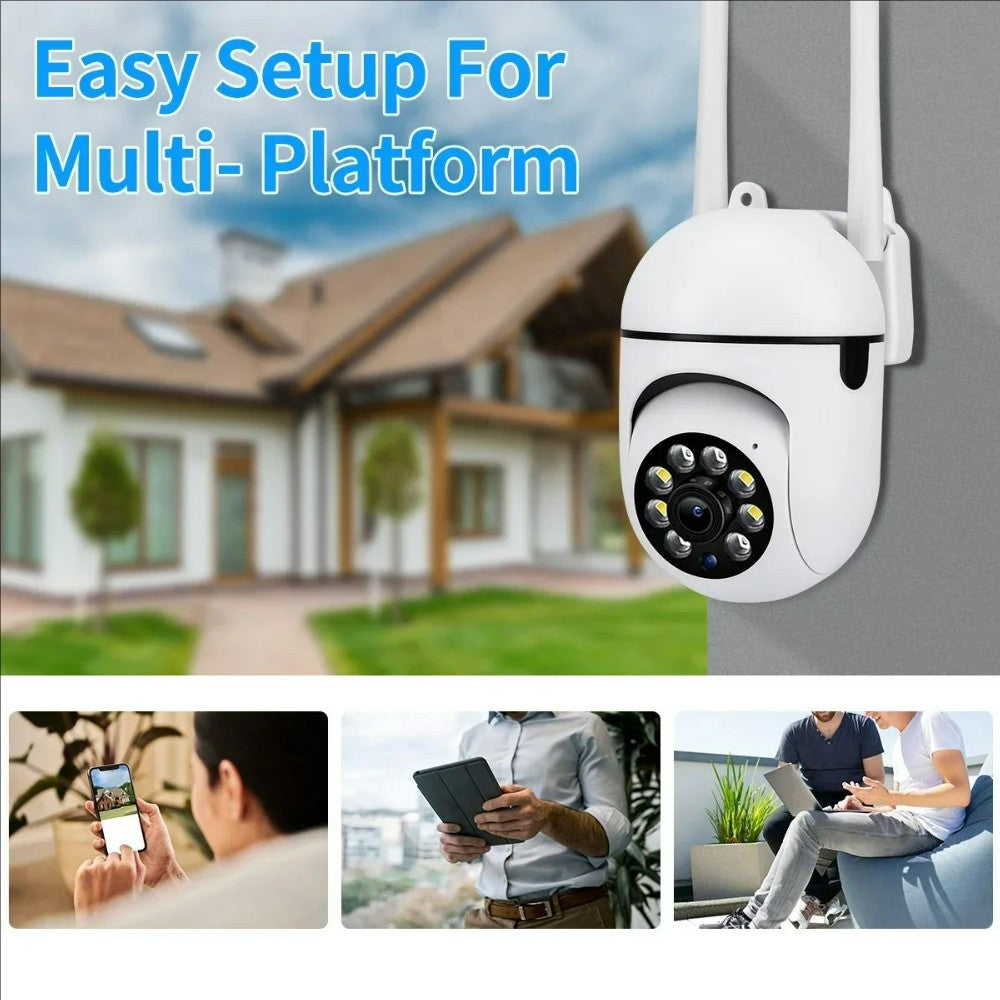 3MP Wifi IP Outdoor Wireless Security Surveillance PTZ Camera 4X Zoom Cameras AI Human Tracking Two-way Audio HD Night Color Cam