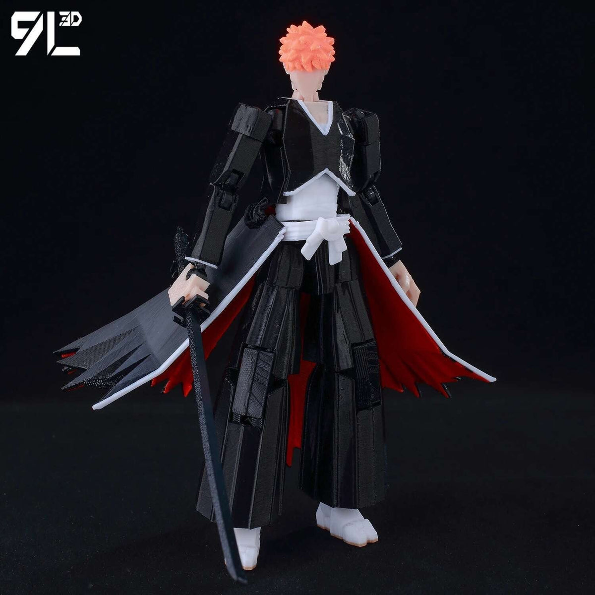 9L3D Lucky13 Titan 13 Ichigo Kurosaki Anime Action Figure Dummy 13 Sword Poseable Hollow Mask Model Birthday Surprise Decoration