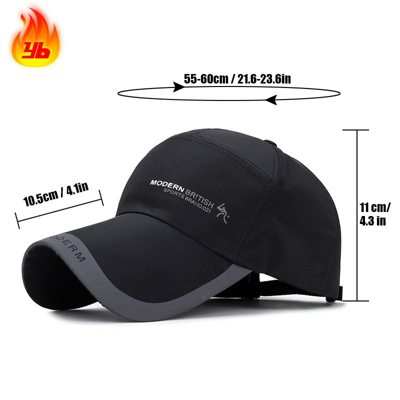 Summer Extended Brim Simple Thin Quick-Drying Adjustable Baseball Cap Fishing Hat Trucker Caps Dad Hats