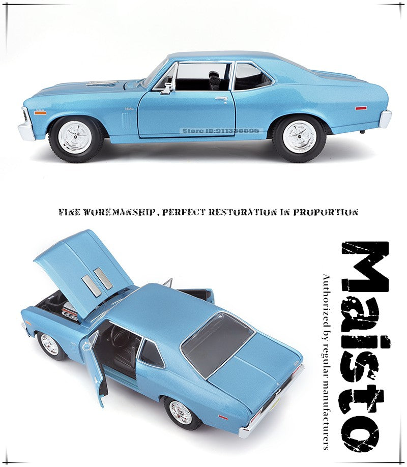 Maisto 1:24 1970 Chevrolet NOVA SS alloy car model die-casting static precision model collection gift toy tide play
