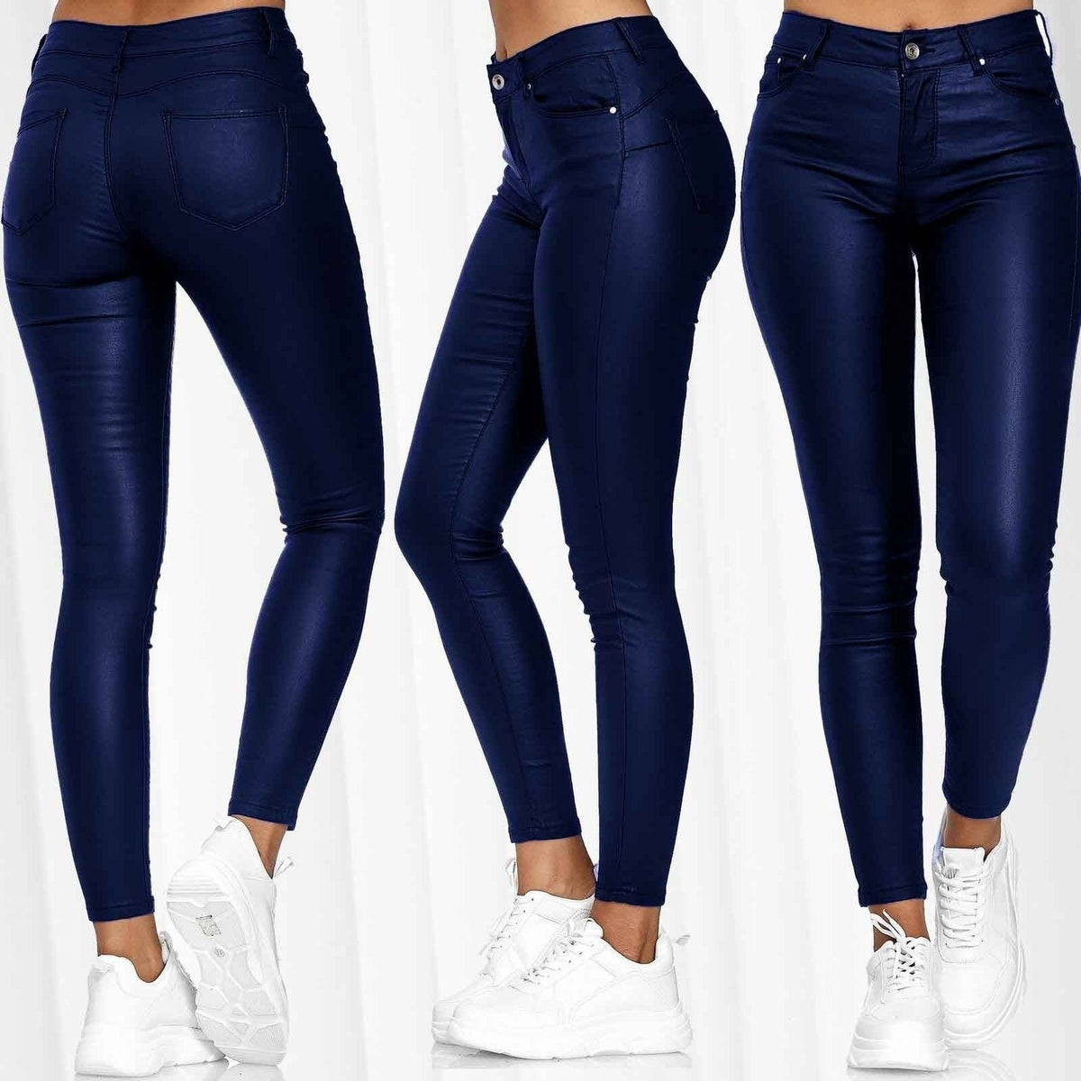 2025 Fashion Faux Leather Pants Women's Sexy Stretch Casual Leggings Solid Leather Bodycon Pencile Pants For Women Streetwear