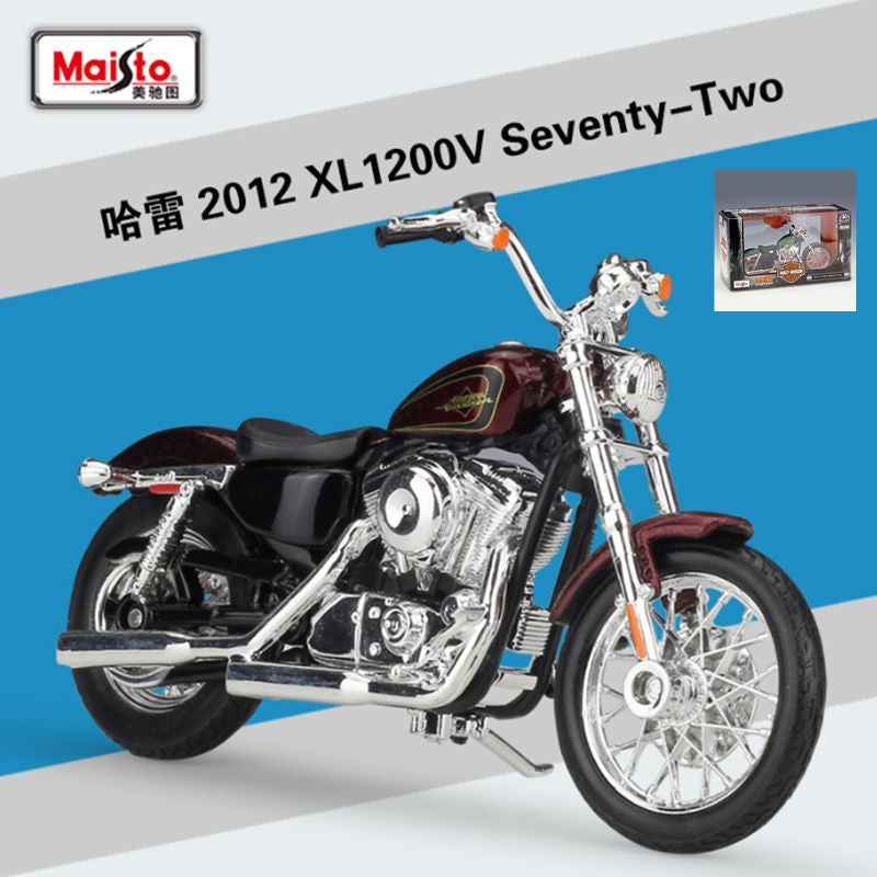 Maisto 1:18 Harley XL 1200V Seventy-Two Alloy Motorcycle Model Diecasts Metal Street Motorcycle Model Simulation Childrens Gifts
