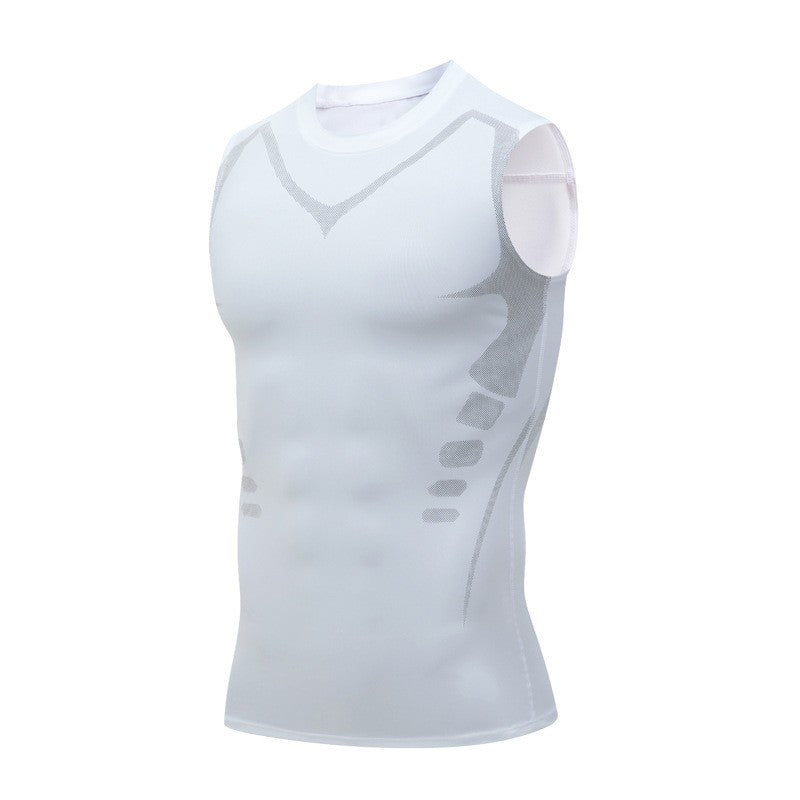 Compression Tank Top Men Gym Shirt Sleeveless Quick Dry Printing Sportswear Male Fitness Bodybuilding Vest Workout Muscle Top