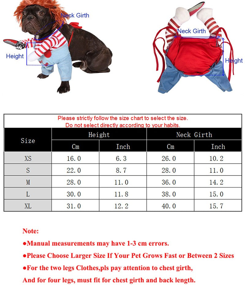 Halloween Pet Costume Small Medium Dogs Cats Funny Animal Transform Outfit Dog Cat Clothing For Festival Party Cosplay