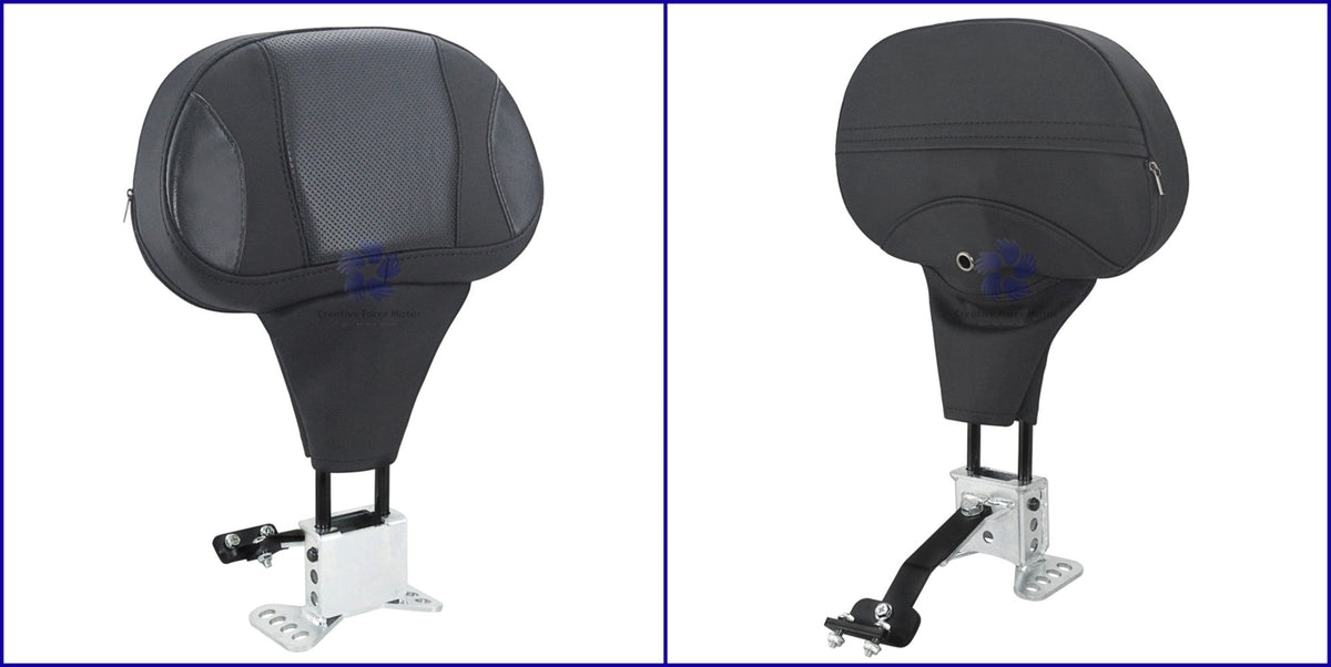 Motorcycle Adjustable Front Driver Rider Backrest Pad Mounting For Harley Touring CVO Road King Electra Street Glide FLTRX 09-24