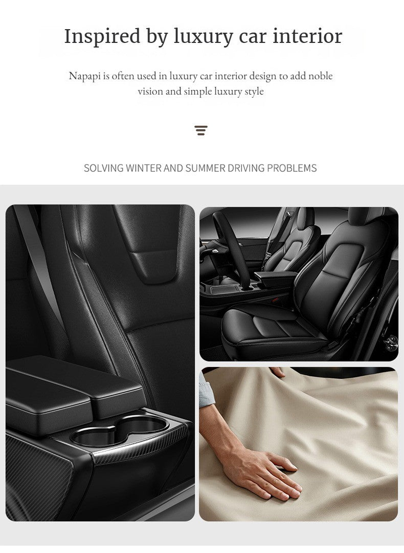 Perforated Nappa Leather Car Steering Wheel Cover Warm in Winter and Cool in Summer, Universal 15 Inch, Anti-Slip, Odorless