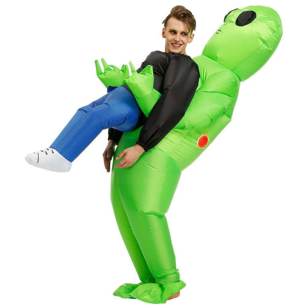ET Alien inflatable suit Alien Monster Inflatable Costume Scary Green Alien Cosplay Costume For Adult Party Festival Stage