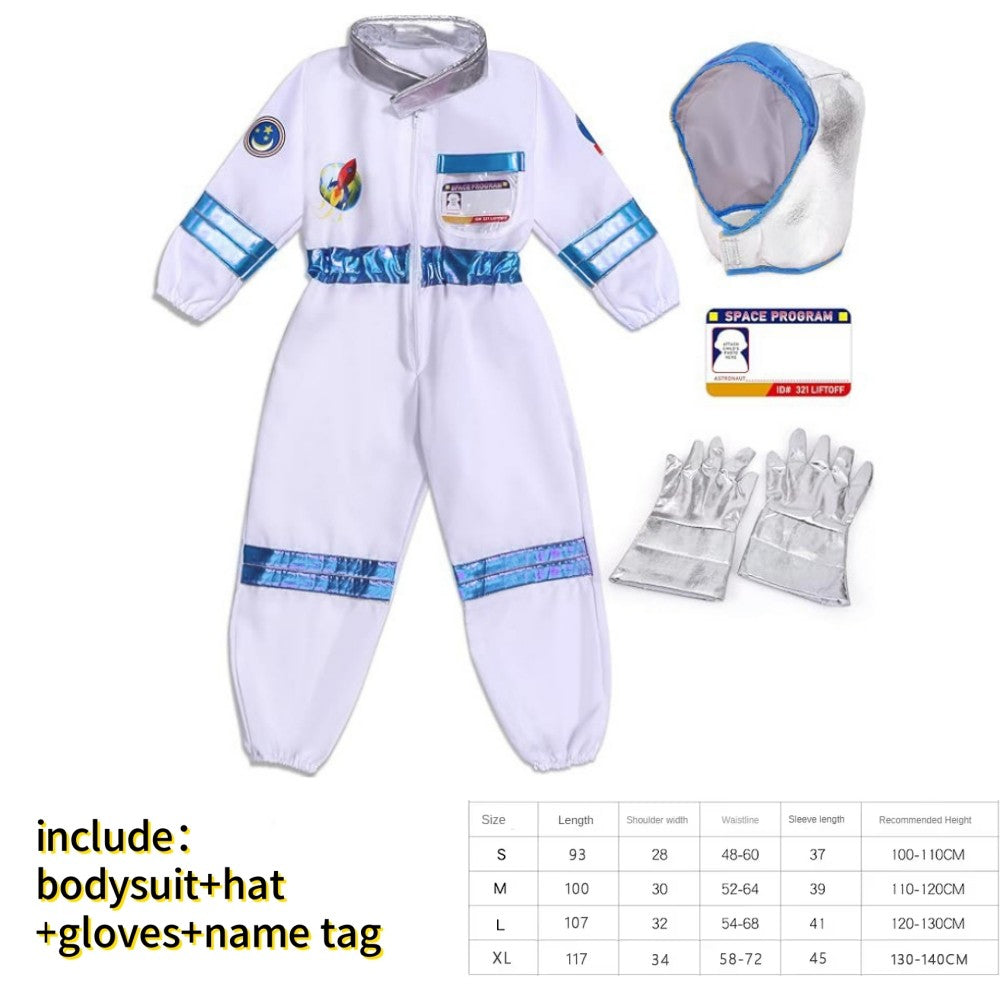 New Astronaut Boys Girls Cosplay Costume for Kids Spaceman Child Halloween Dress Up Children Rocket Jumpsuit Outfit Bodysuits