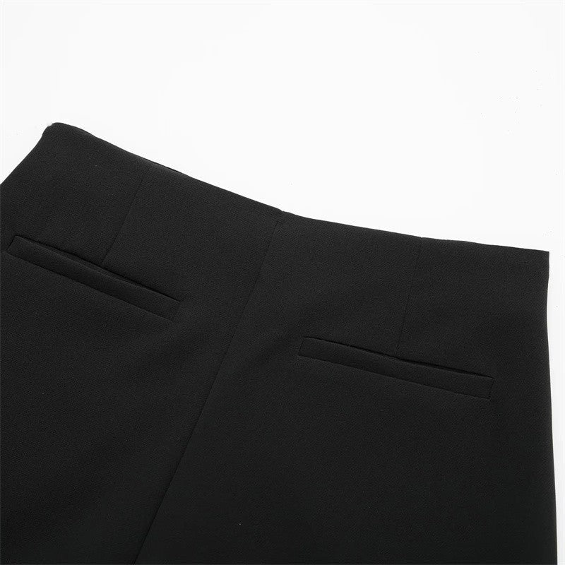 MUJER 2025 Asymmetric Skort For Women Black High Waist Mini Skirt Shorts Women Casual Bermuda Shorts Woman Summer Skirt Shorts