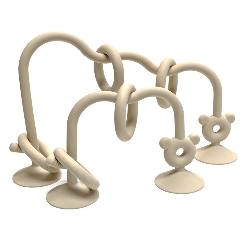 Baby puzzle winding beads toys silicone grinding visual toys for children can gnaw early education winding beads sucker toys