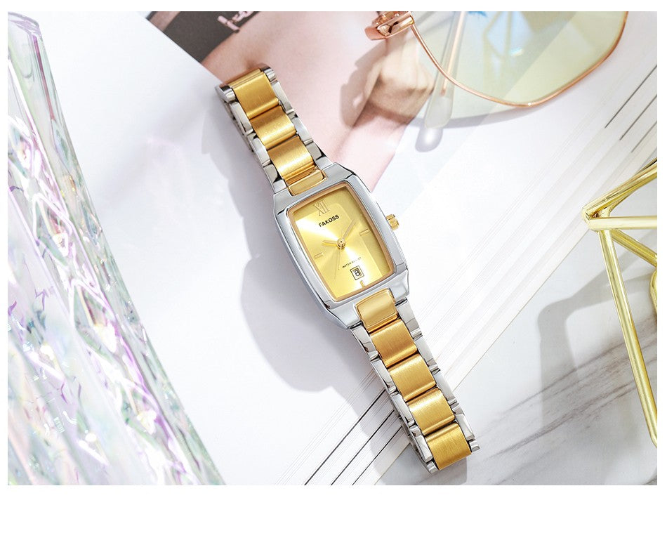 WWOOR Elegant Women's Watch Fashion Stainless Steel Waterproof Ladies Quartz Wristwatch Luxury Bracelet Watches Date Reloj mujer
