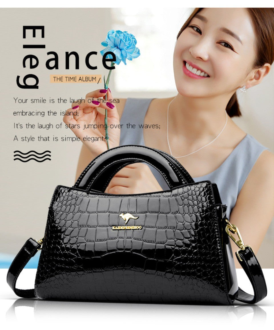 KAIDIFEINIROO Kangaroo Brand Alligator Pu Leather Shoulder Crossbody Bag Clutch Hand Bags for Mother Small Women Handbags New