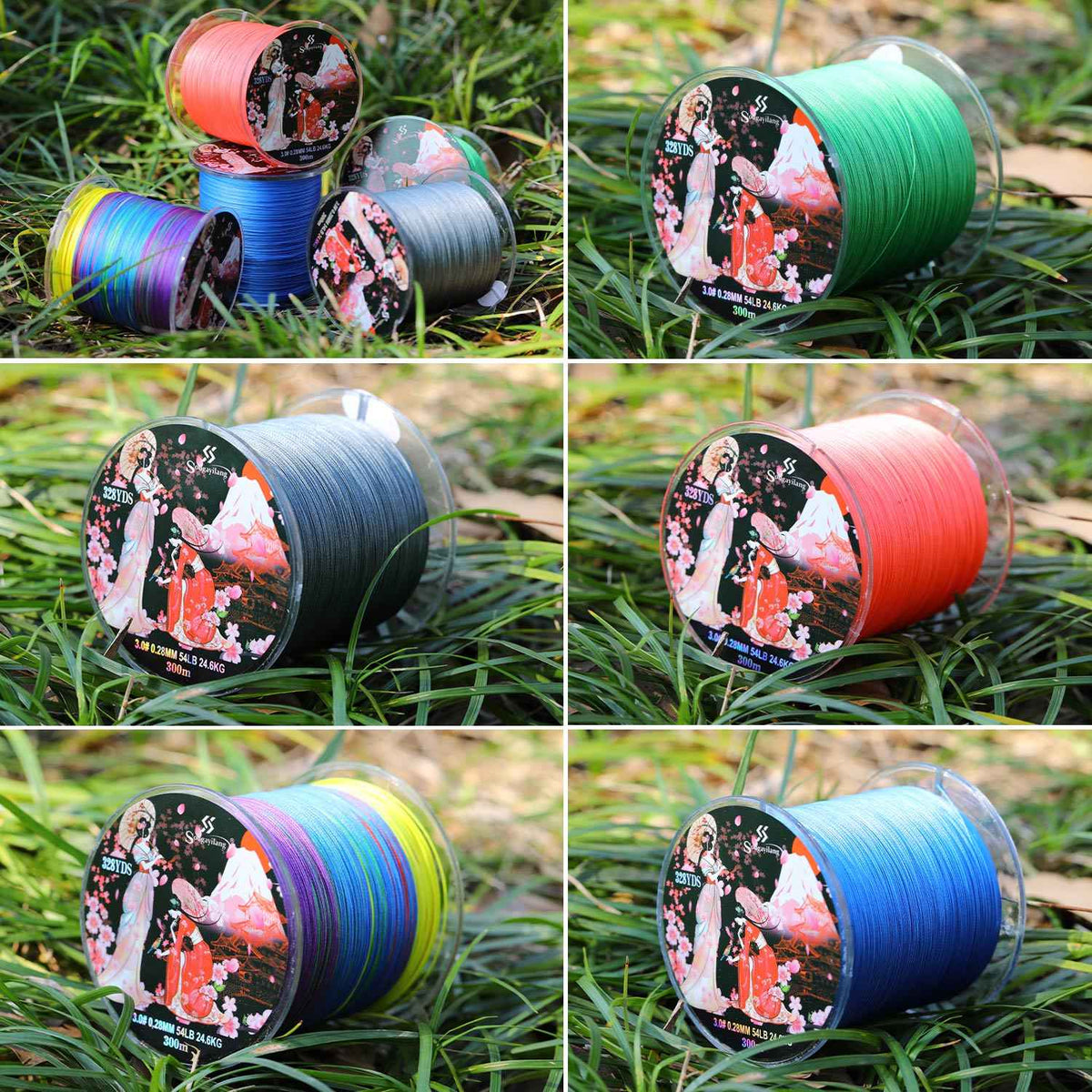 Sougayilang Braided Fishing Line X8 100/300 Drag 22~88LB Multifilament Japanese PE Line for Bass Pike Carp Fishing Accessories