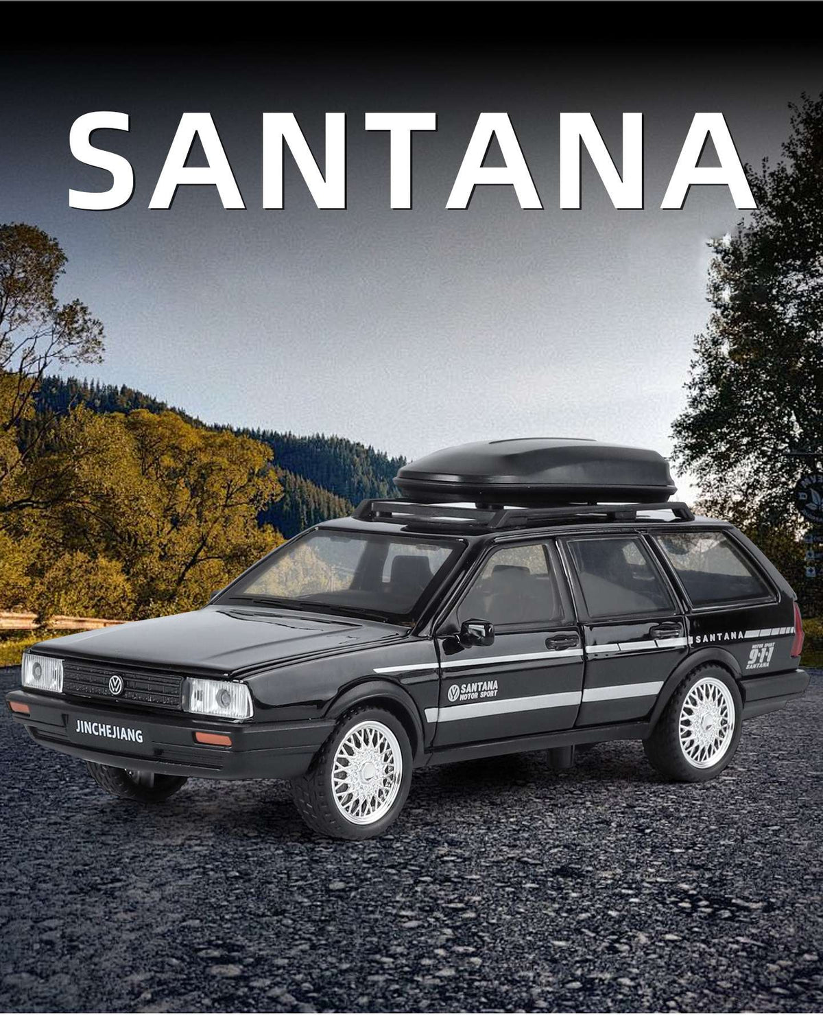 1:32 VolksWagenwerk Santana Wagon Alloy Metal Diecast Model Classic Car Pull Back Children Toy Miniature Cars Ornaments Presents