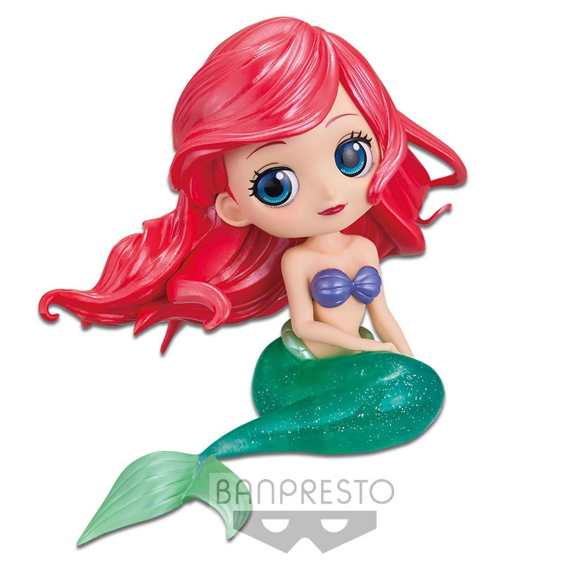 Bandai Disney The Little Mermaid Anime Qposket Characters Ariel Glitter Line Action Figure Collectible Model Toys Birthday Gift