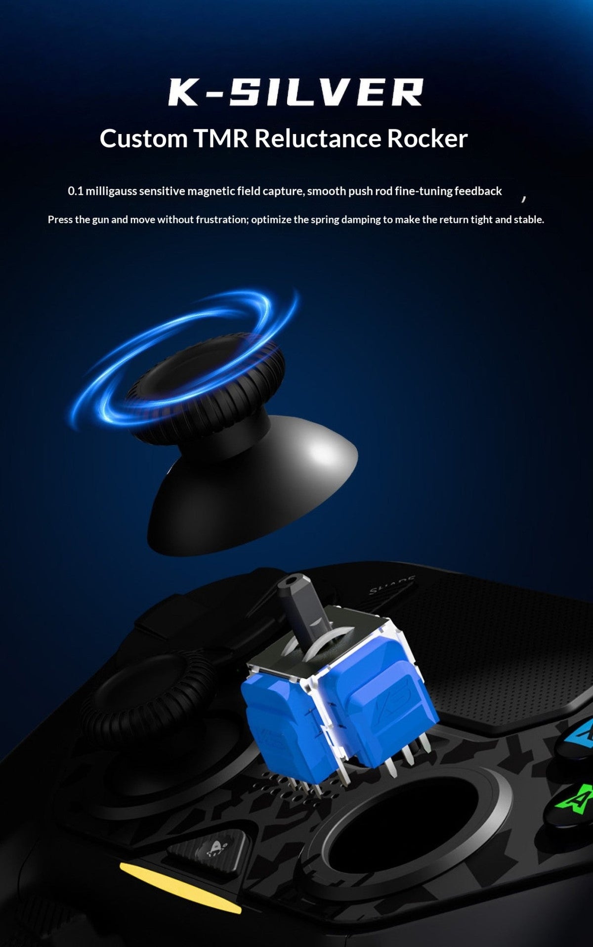AceGamer D4 Wireless Gaming Controller Symmetric Bluetooth 2 4G Custom Js13pro Joystick for PS4/Pc/Steam/Switch2 Fps Gamers Gift