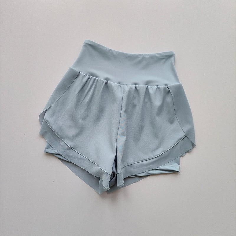 Summer Women's Sports Shorts Mesh 2 In 1 Quick-dry Yoga Shorts Breathable Fitness Shorts High Waist Fitness Running Shorts