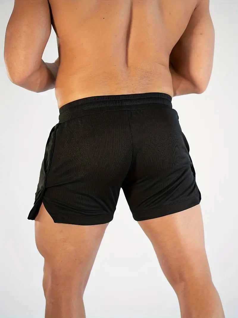 2024 Latest, Fast Drying Breathable Muscle Running Shorts, Marathon Seven Legs, Fitness Beach Pants, Tight Mesh Fabric, Hip Hop