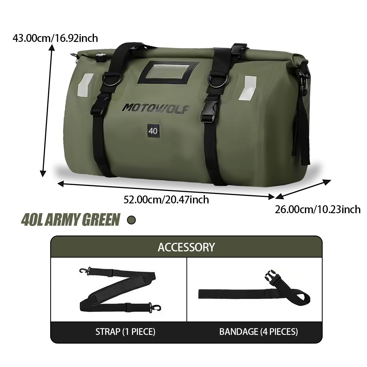 Universal Motorcycle Waterproof Tail Bags Back Seat Bags Cycling Camping Travel Bag Motorbike Scooter Sport Luggage Pack 66L 40L