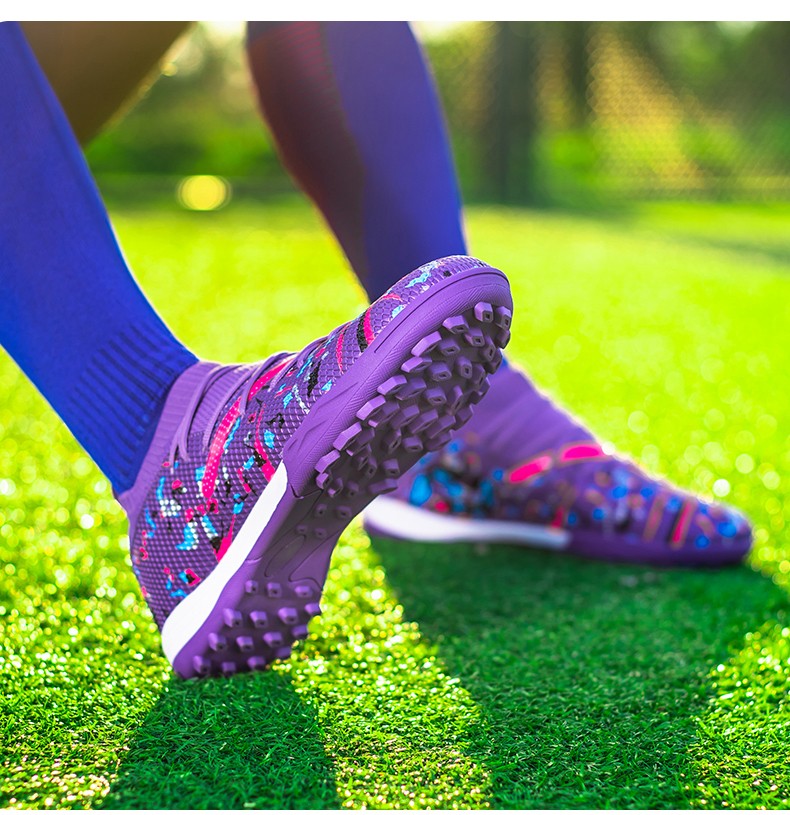 Mens Football Field Boots Ultralight Turf Indoor Society Training Soccer Shoes Cleats for Kids Sneakers TF/FG Football Shoes