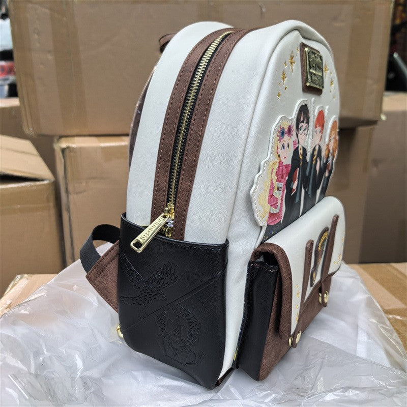 Harry Potter Backpack Pottered Womens Double Strap Shoulder Bag Purse Backpack Children'S Leisure Bag Gift