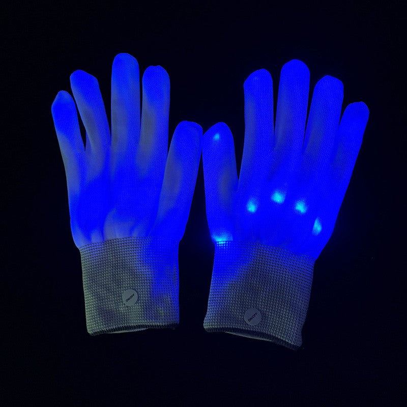 Wireless LED Neon Purge Mask & Fiber Optic Gloves, Scary Glow In Dark Mask for Halloween Carnival Cosplay Bar Birthday Party