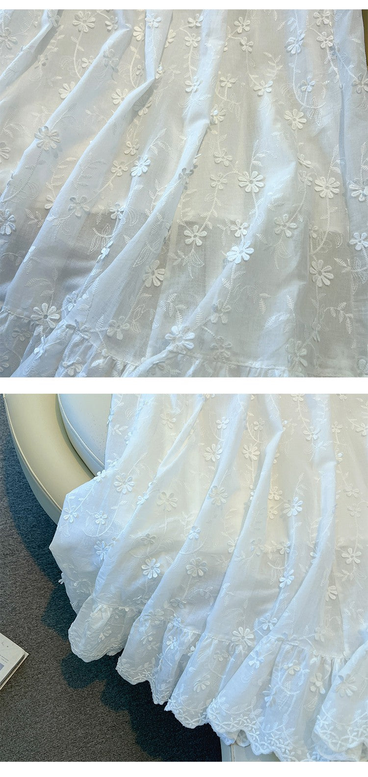 Casual sweet High Waist Chic floral lace Ruched loose Skirts Korean Fashion Office Lady Basics Plus Size Clothing