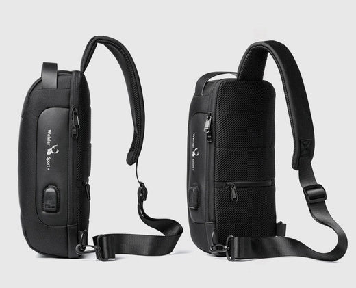 2023 Men's Chest Bag Waterproof Crossbody Bag Multifunction Anti-theft Travel Bags Shoulder Bag Male USB Charging Pouch for Man