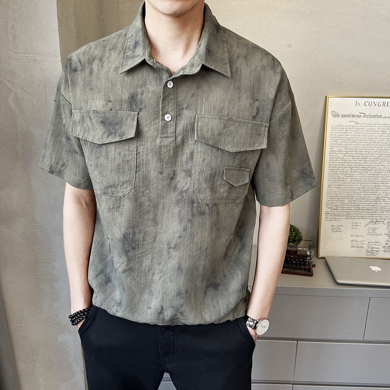 2025 High-end New Short-sleeved Men's Shirt Summer Fashion Trendy Brand Half-sleeved Thin Loose Casual Trend
