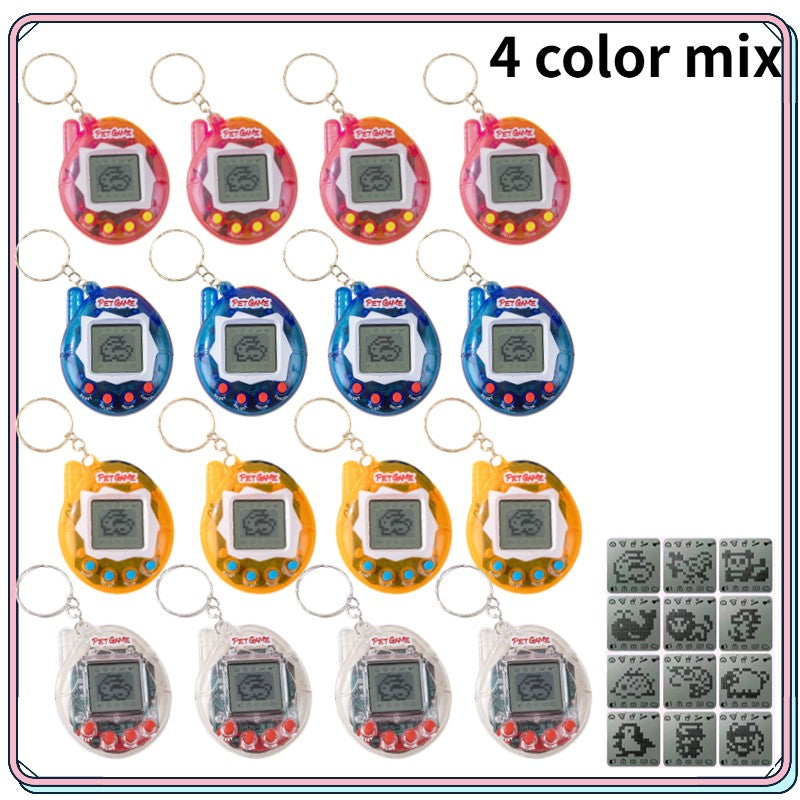 6-48PCS Virtual Pet Keychain Digital Pet Electronic Handheld Game Video Game Party Birthday Nostalgic 90s