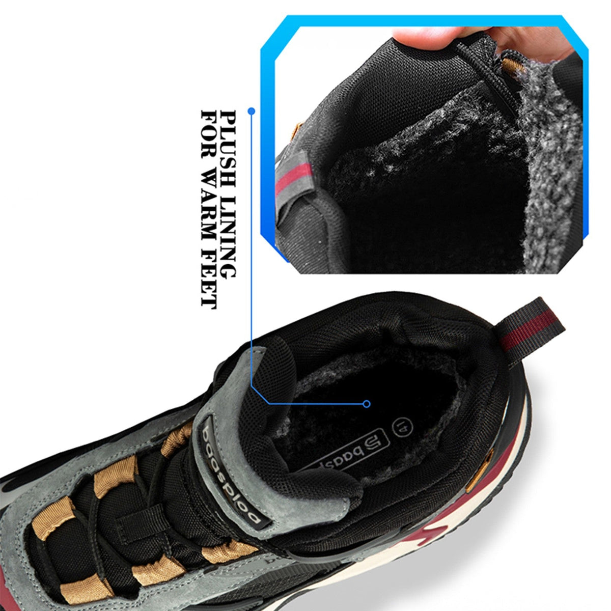 Baasploa New Men's Shoes Outdoors Walking Sneakers Waterproof Shoes Comfort Tenis for Men Non-Slip