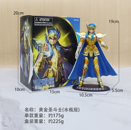Japanese Anime Saint Seiya Figure Phoenix Ikki Hyoga Seiya Shiryu Standing Figure Toy PVC Box Figure Collection Decoration 19cm