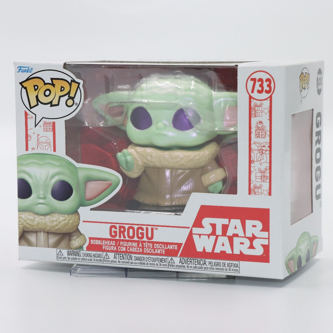 Original Funko Pop Star Wars The Mandalorian Grogu #733 Official Collectible Vinyl Action Figure Desktop Decor Model Toy Gift