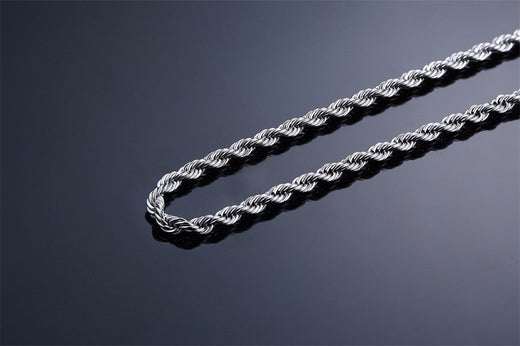 Ropes Long Necklace for Men Women,Stainless Steel Gold Color Twisted Rope Chain Collar,2/3/4/5mm Punk Basic Waterproof Jewelry