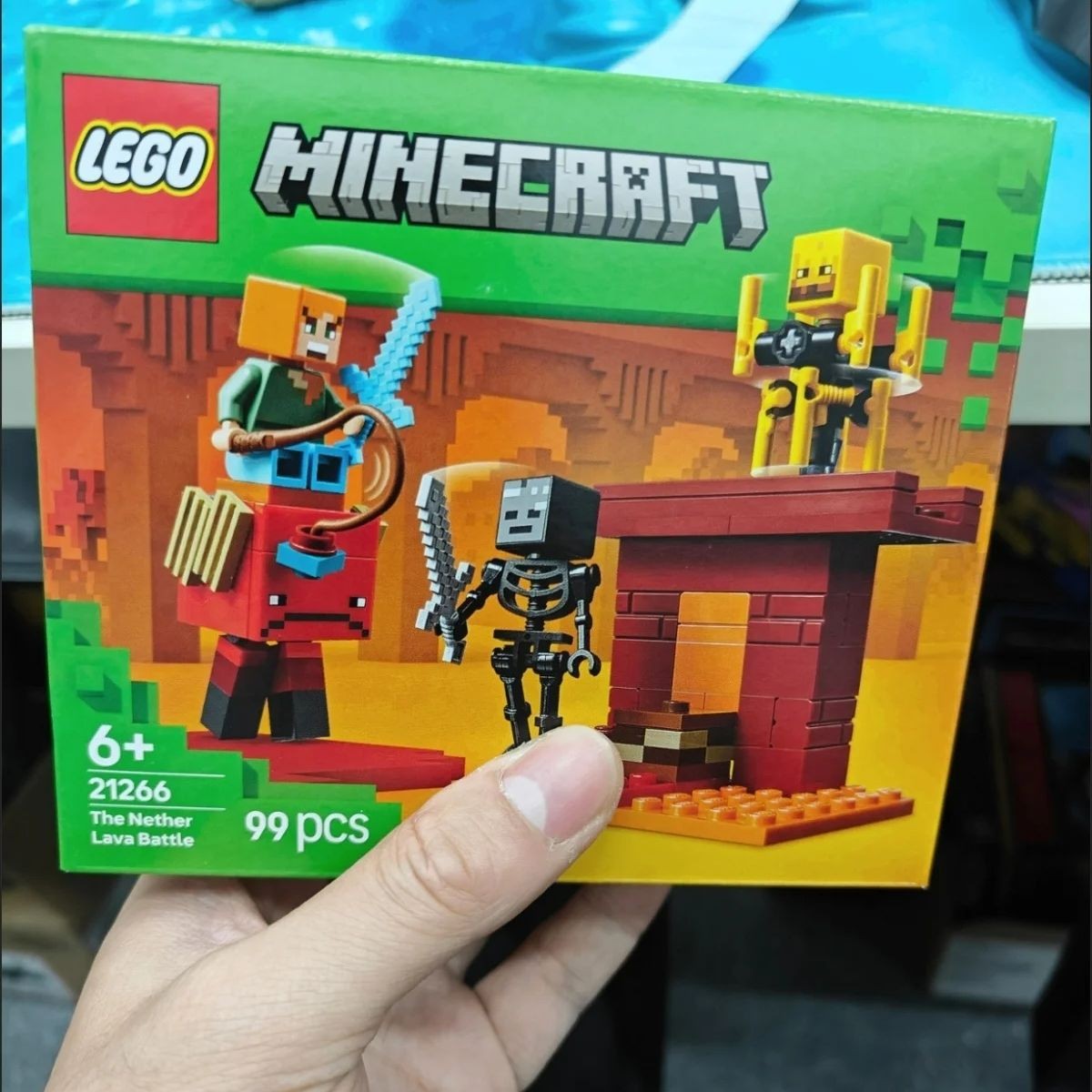LEGO® Minecraft® Nether Lava Battle Set Big Build-and-play Fun for Boys Girls Aged 6+ Birthday Christmas Gift 21266 99 Pieces