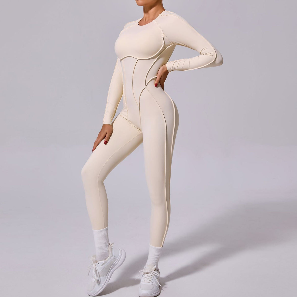 One-piece Yoga Jumpsuit Women Long Sleeved Set Quick Drying Yoga suit Gym Training Suit Sportswear Bodysuits Women Fitness Set