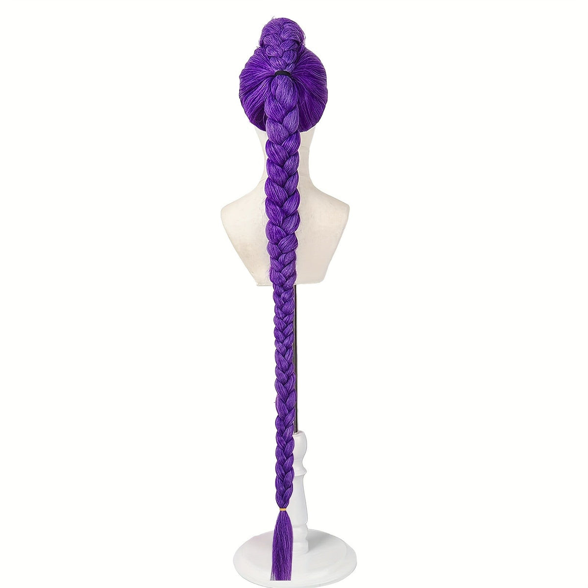 Ladies and gentlemen, Demon Hunter role-playing wig, anime costume synthetic wig purple braid accessories and props, role-playi