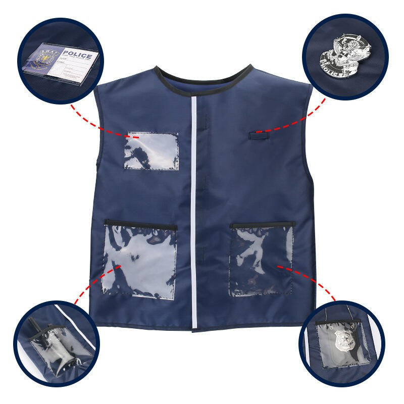 Police Cosplay Costumes for Unisex, Police Toys, Policeman, Compass, Whistle, Police Badge, Carnival Costume Props, Halloween