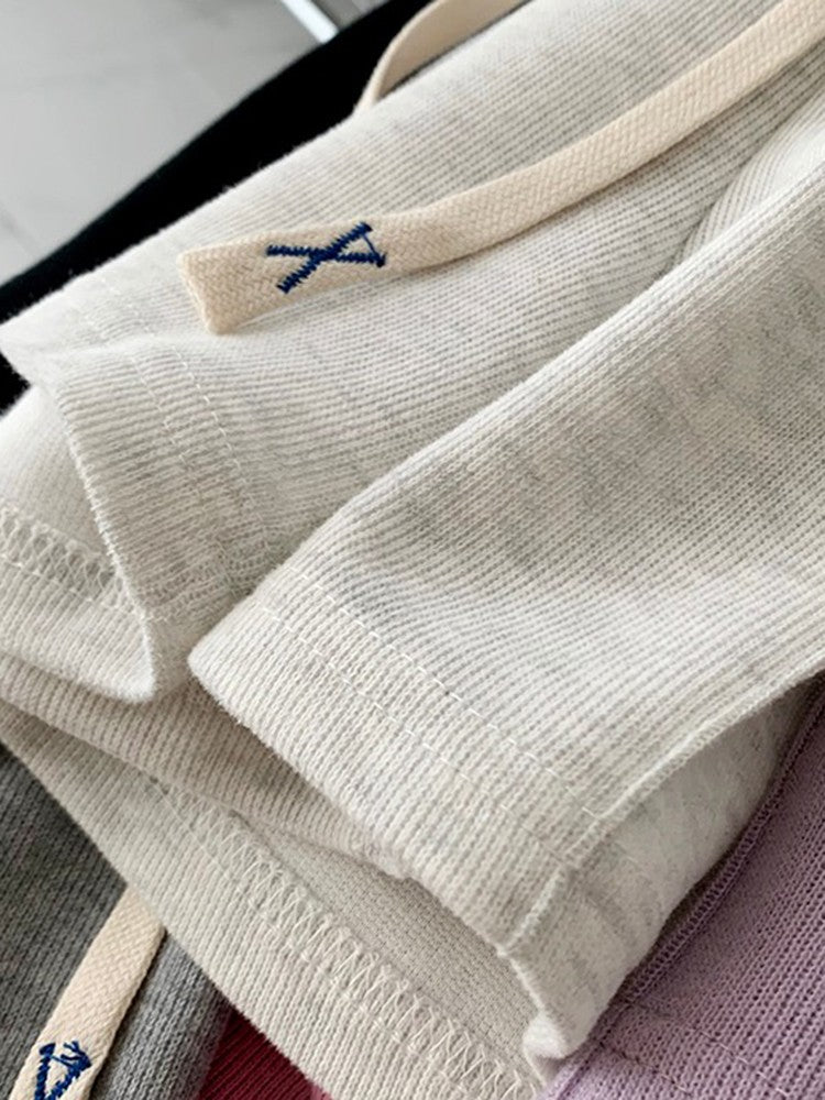 AOSSVIAO 2025 Summer Shorts Women Elasticity Lovely Girls Korean Style Sweet Students Harajuku Simple Pure Gray Trousers Female