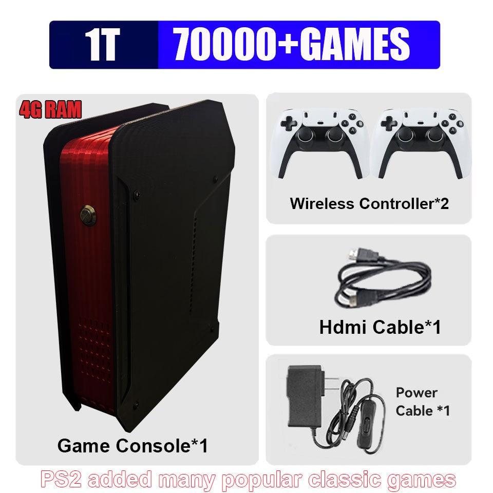 X4 Retro Video Game Console With 1T Dual-system and I3-3110M CPU For PS2/PSP/WII/N64/DC/SS Children Gaming Gifts For Men Gift